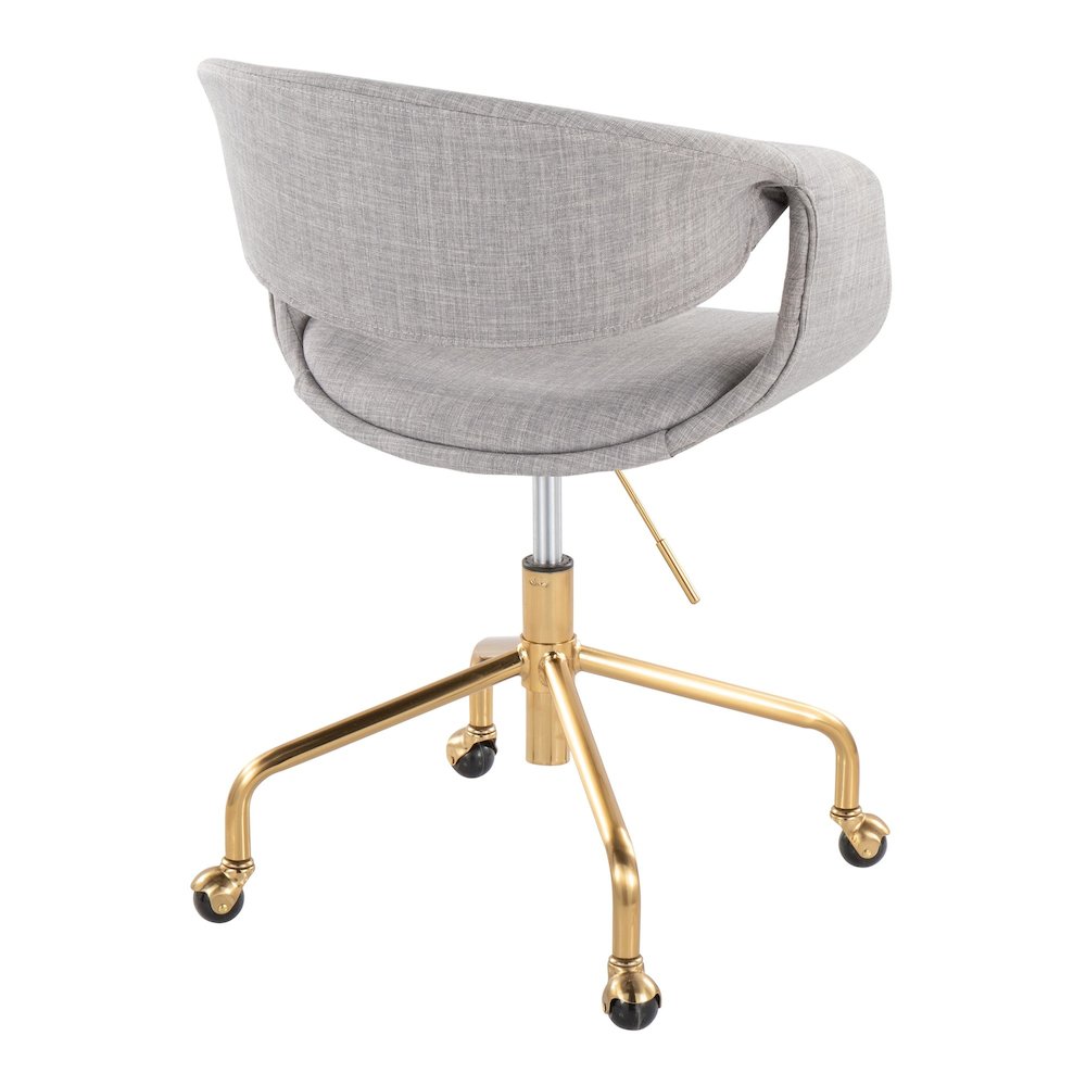 Curvo Upholstered 4-Star Task Chair. Picture 3