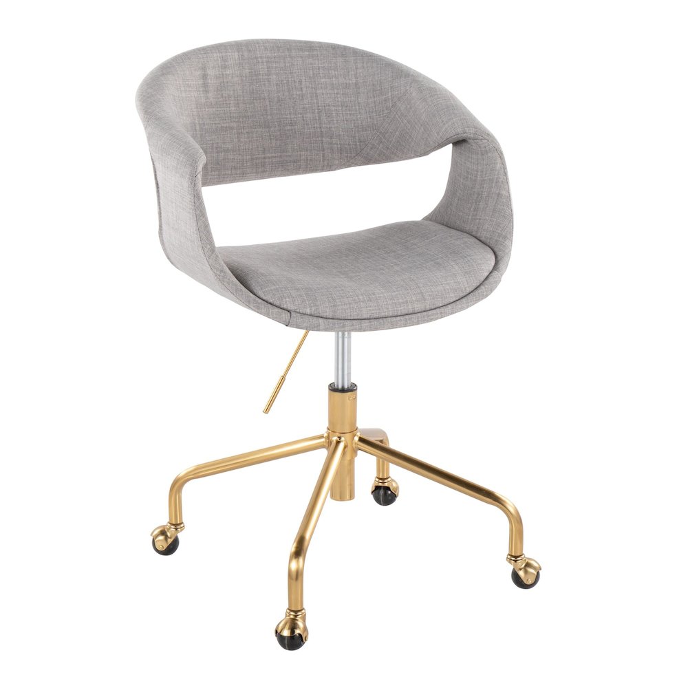 Curvo Upholstered 4-Star Task Chair. Picture 1