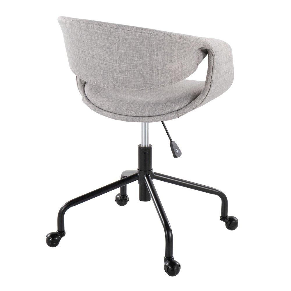 Curvo Upholstered 4-Star Task Chair. Picture 3