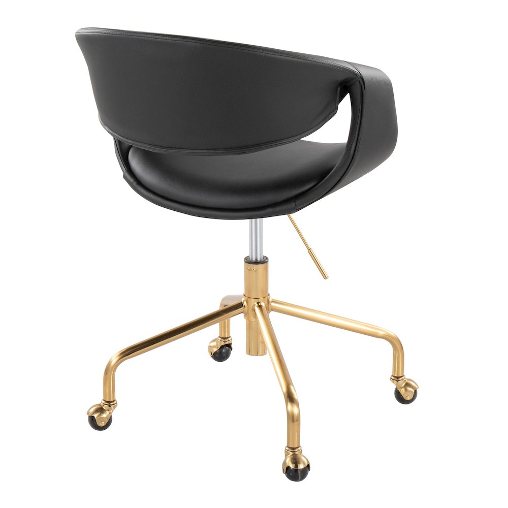 Curvo Upholstered 4-Star Task Chair. Picture 3