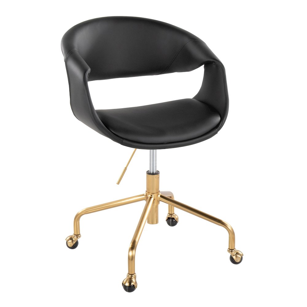 Curvo Upholstered 4-Star Task Chair. Picture 1
