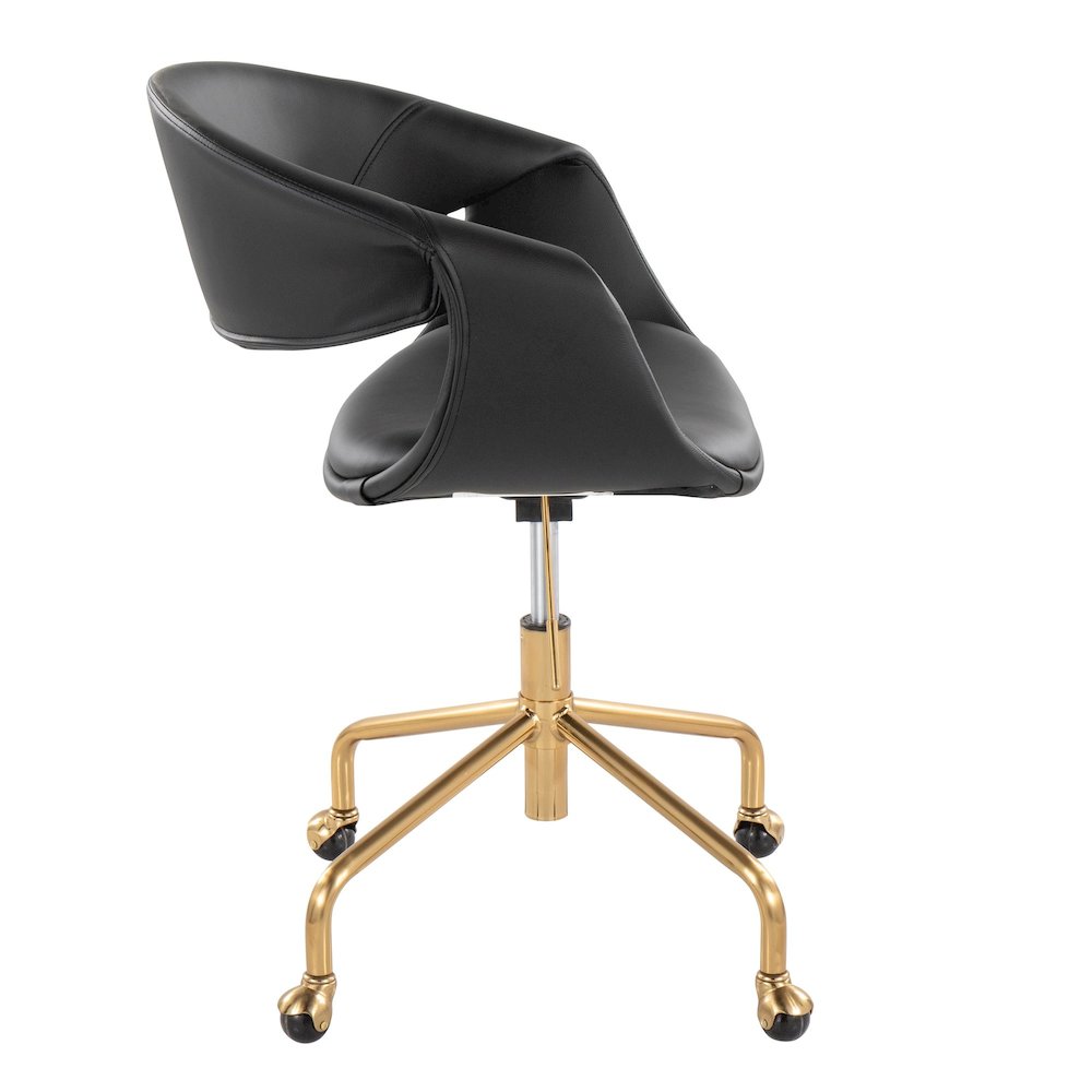 Curvo Upholstered 4-Star Task Chair. Picture 2