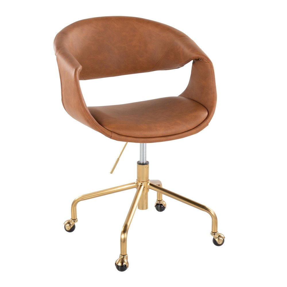 Curvo Upholstered 4-Star Task Chair. Picture 1
