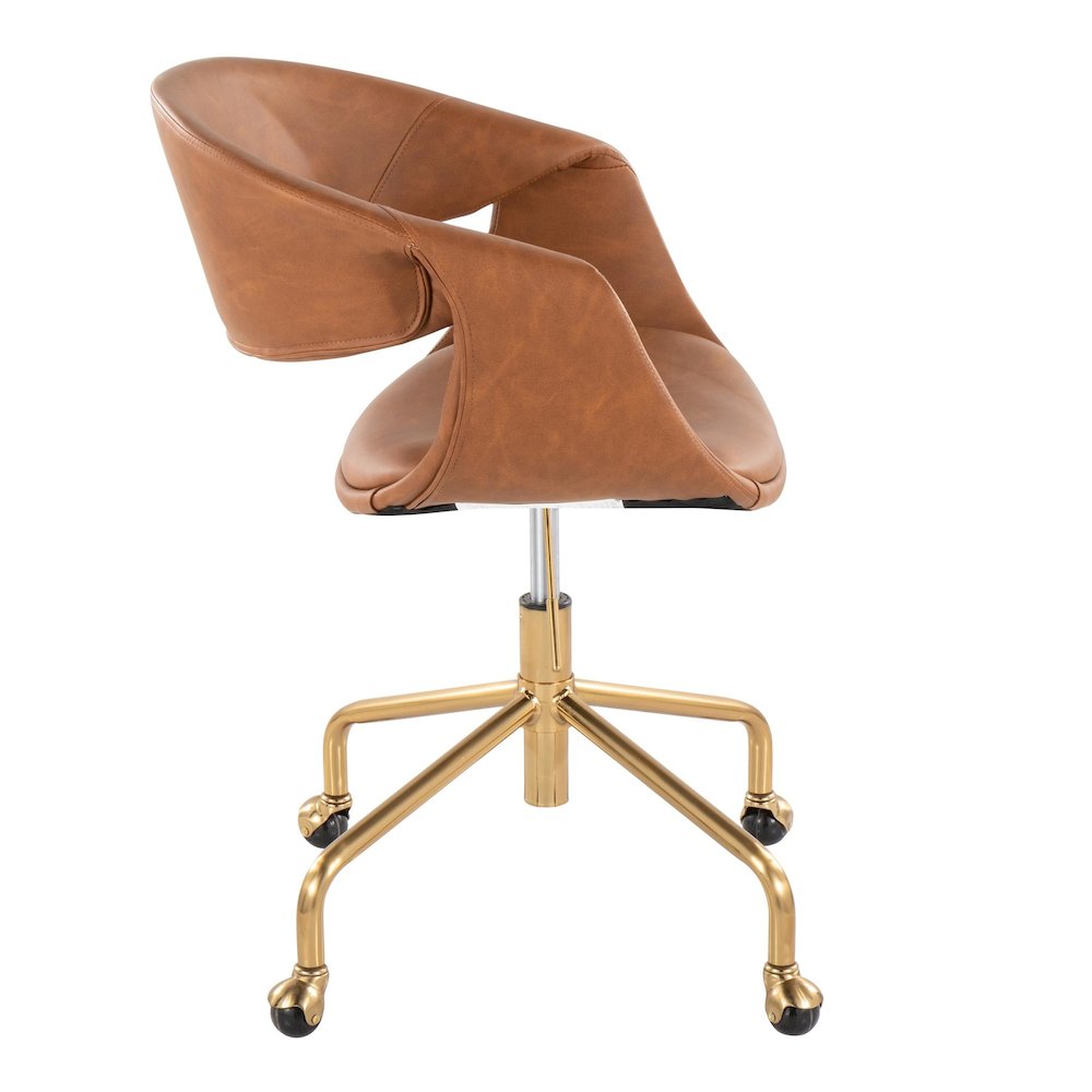 Curvo Upholstered 4-Star Task Chair. Picture 2