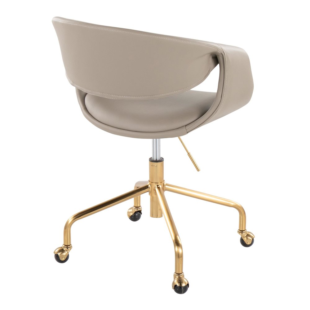 Curvo Upholstered 4-Star Task Chair. Picture 3