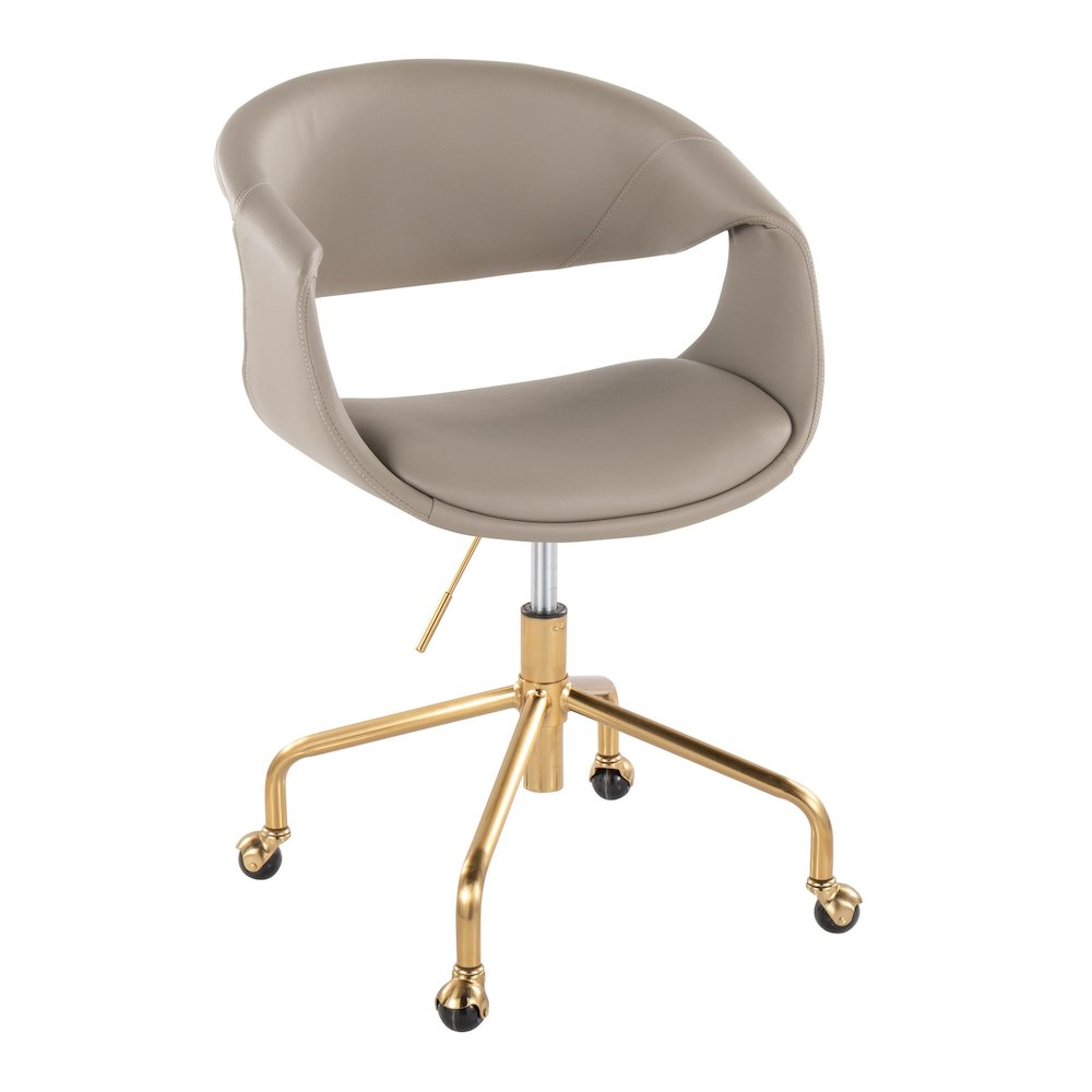 Curvo Upholstered 4-Star Task Chair. Picture 1