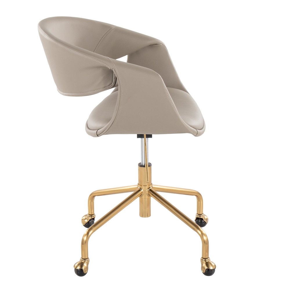 Curvo Upholstered 4-Star Task Chair. Picture 2