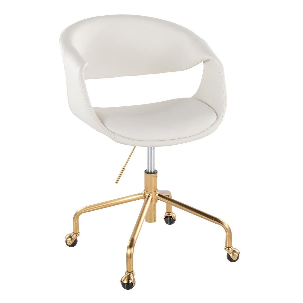 Curvo Upholstered 4-Star Task Chair. Picture 1