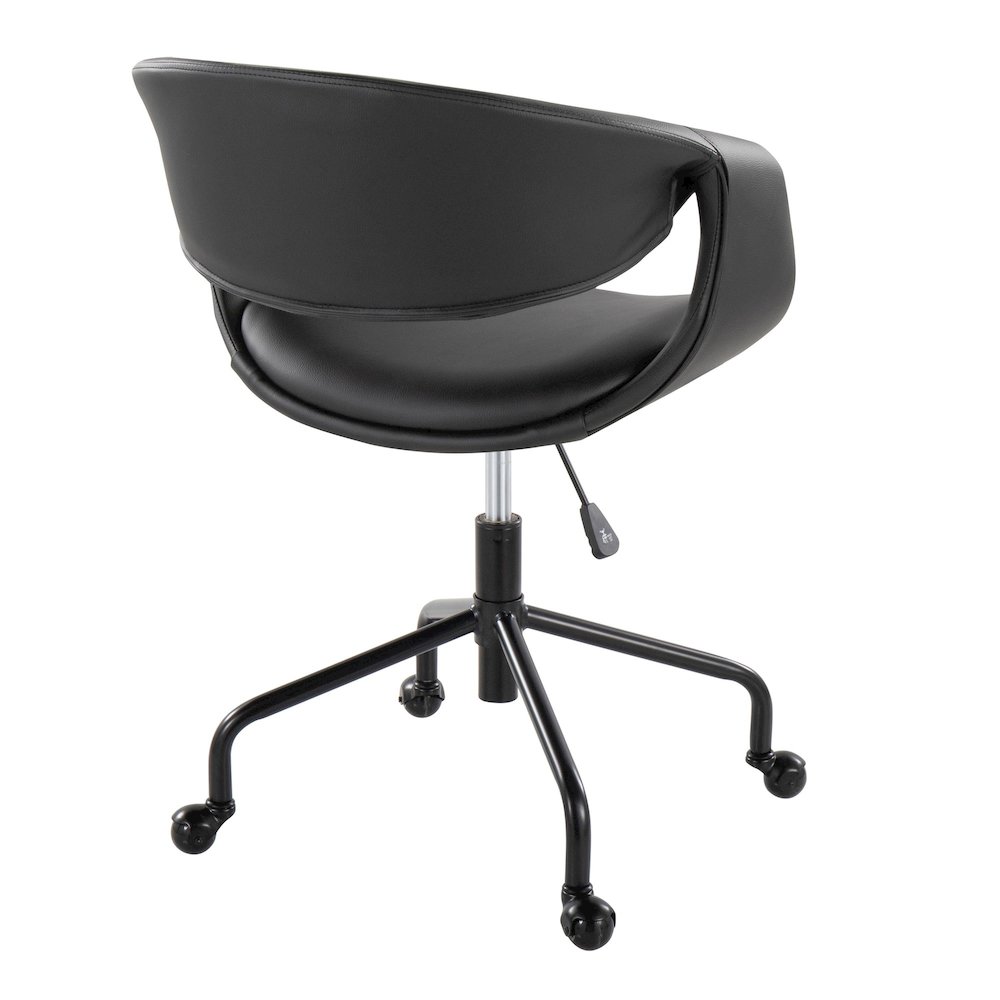 Curvo Upholstered 4-Star Task Chair. Picture 3