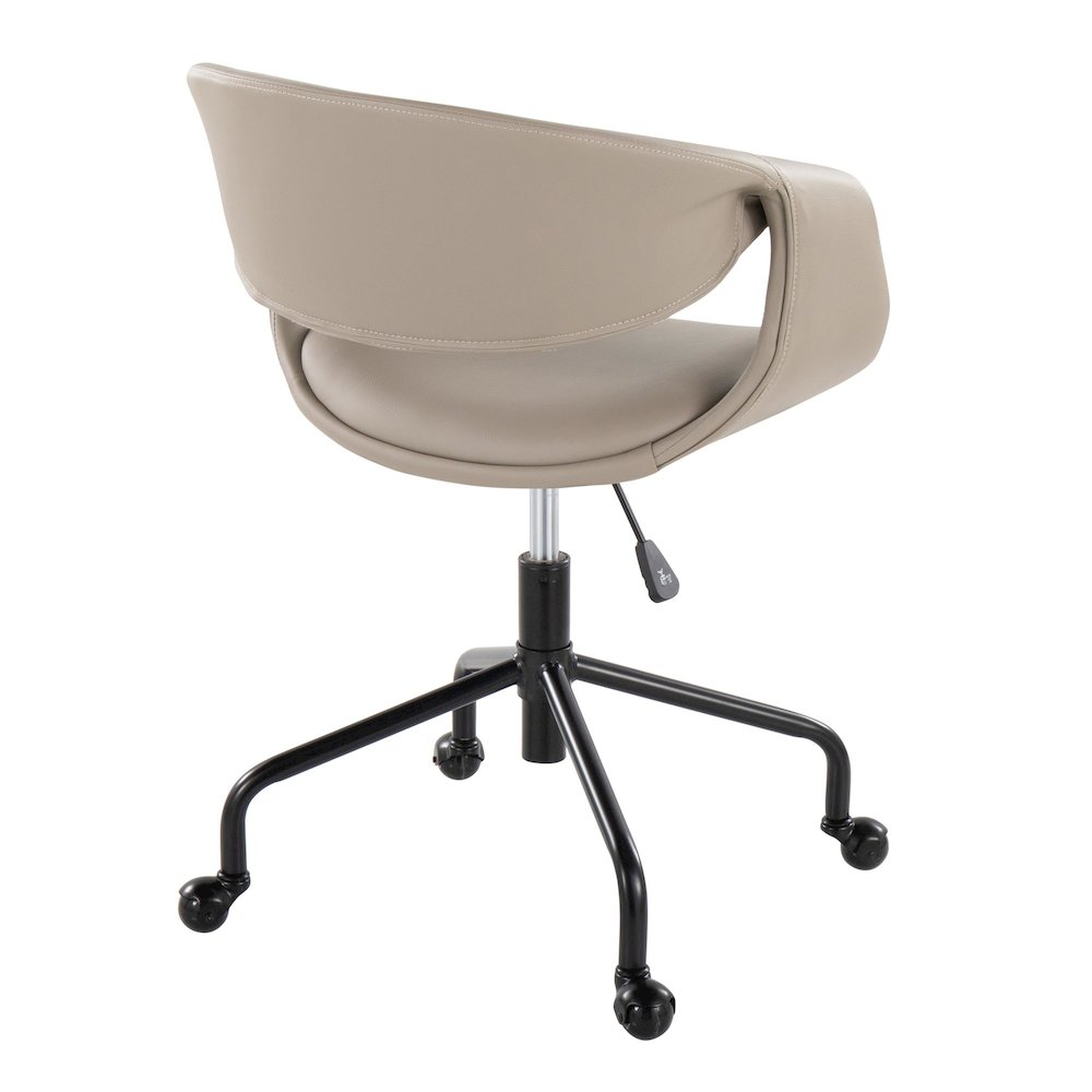 Curvo Upholstered 4-Star Task Chair. Picture 3
