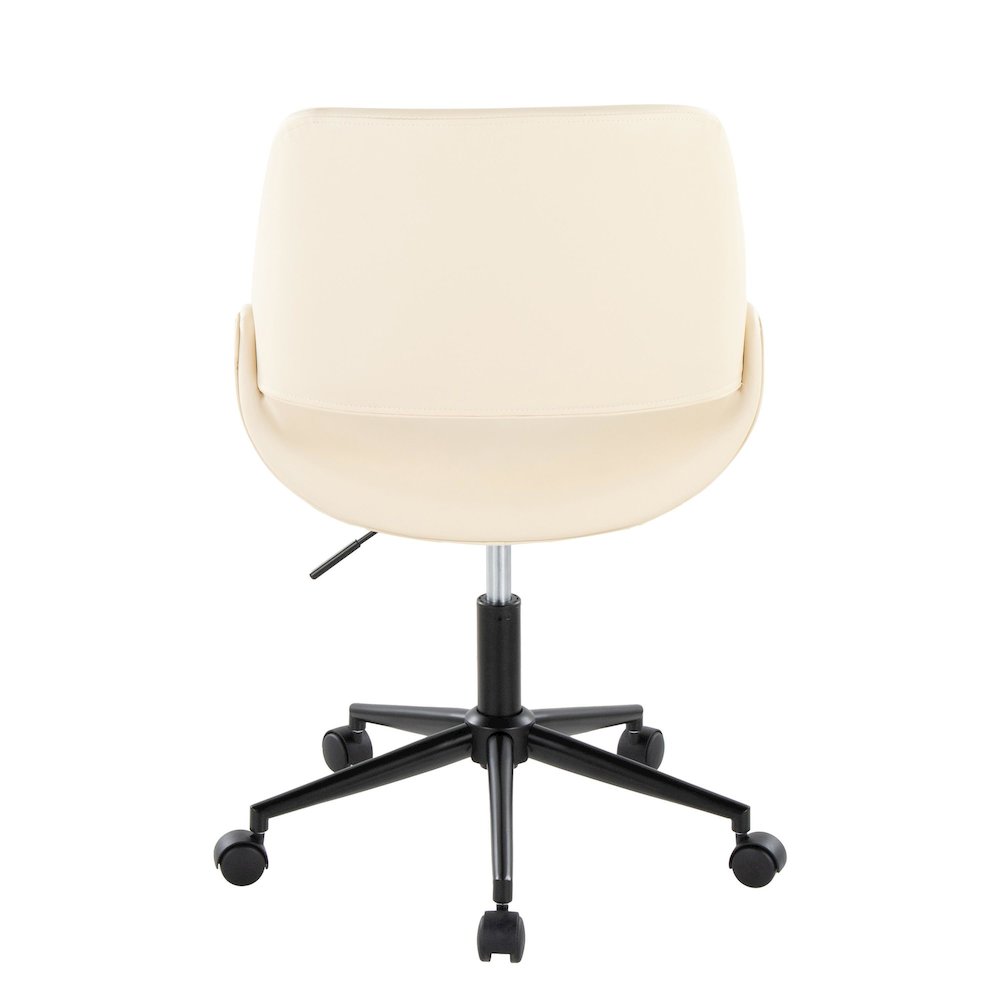 Fabrico Office Chair in Black Metal, Cream PU color. Picture 4