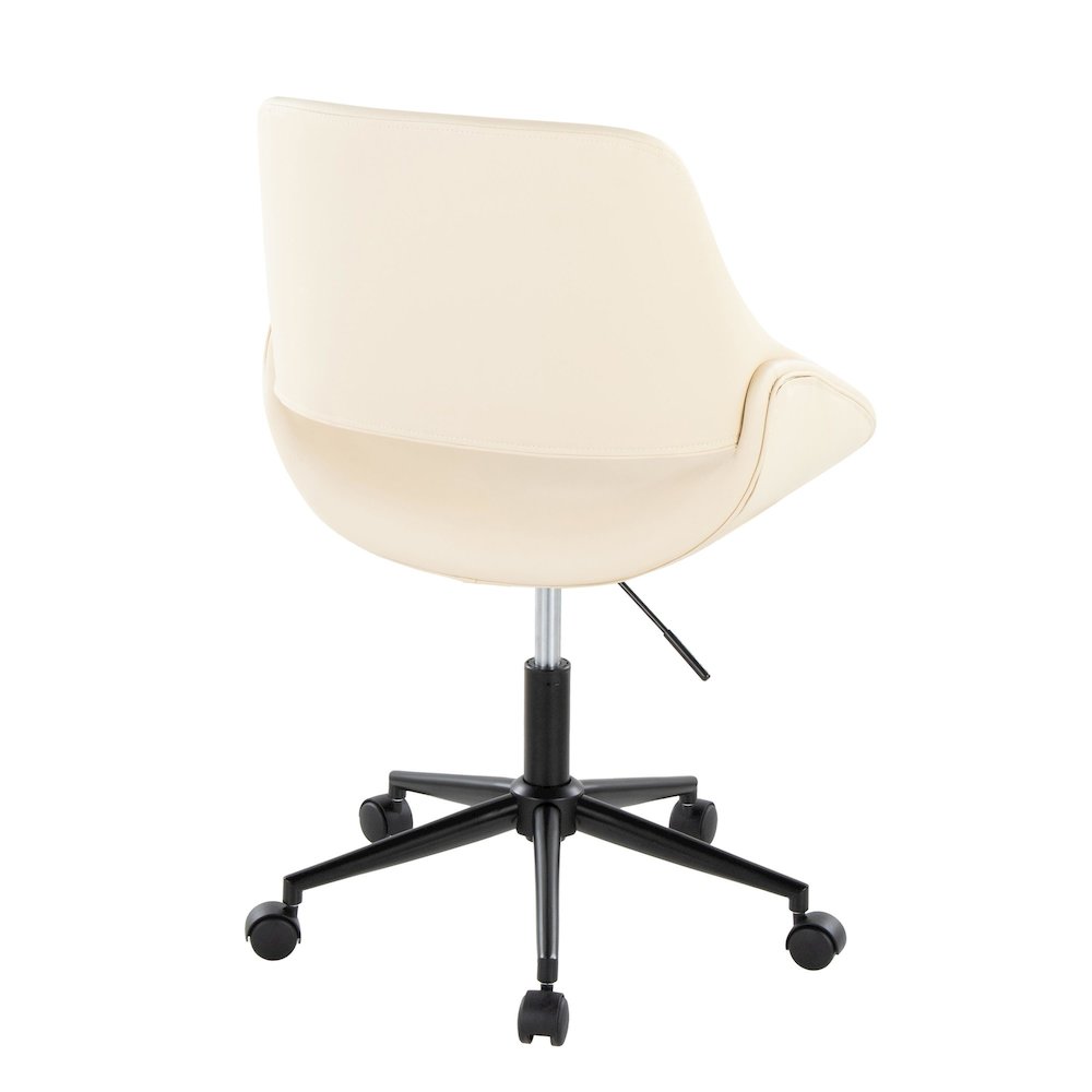 Fabrico Office Chair in Black Metal, Cream PU color. Picture 3