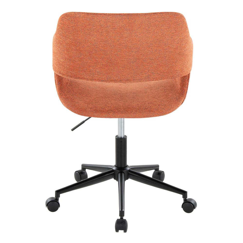 Black Metal, Orange Fabric Margarite Task Chair. Picture 4