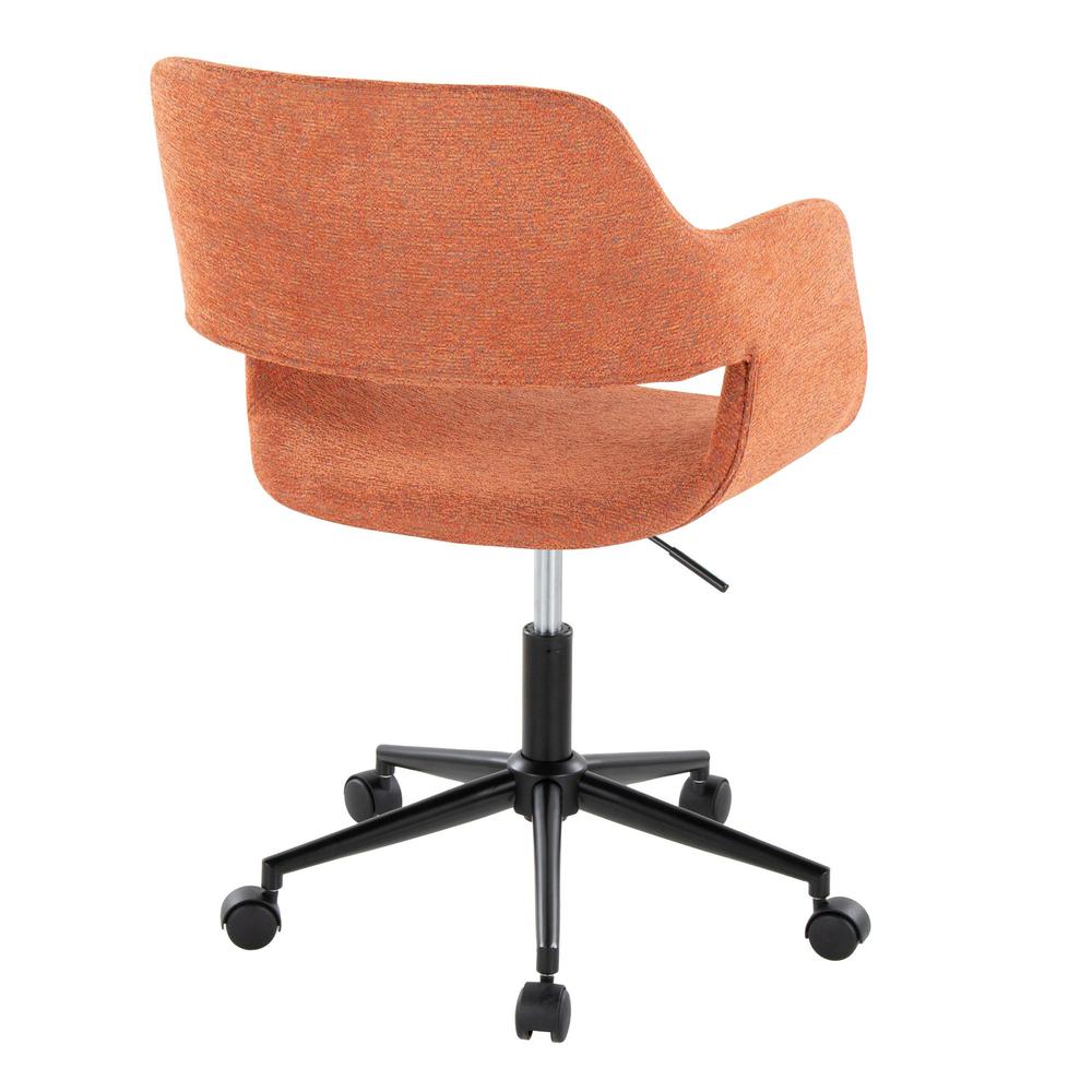 Black Metal, Orange Fabric Margarite Task Chair. Picture 3