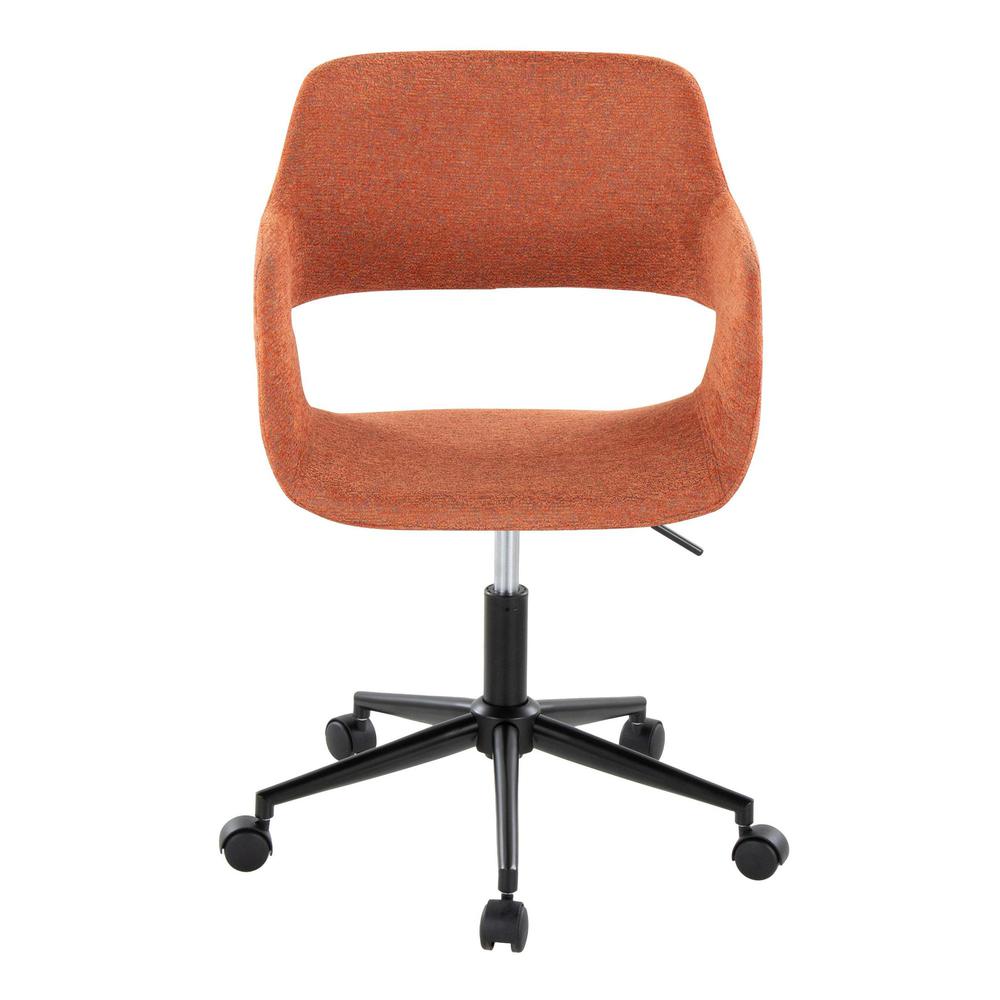 Black Metal, Orange Fabric Margarite Task Chair. Picture 5