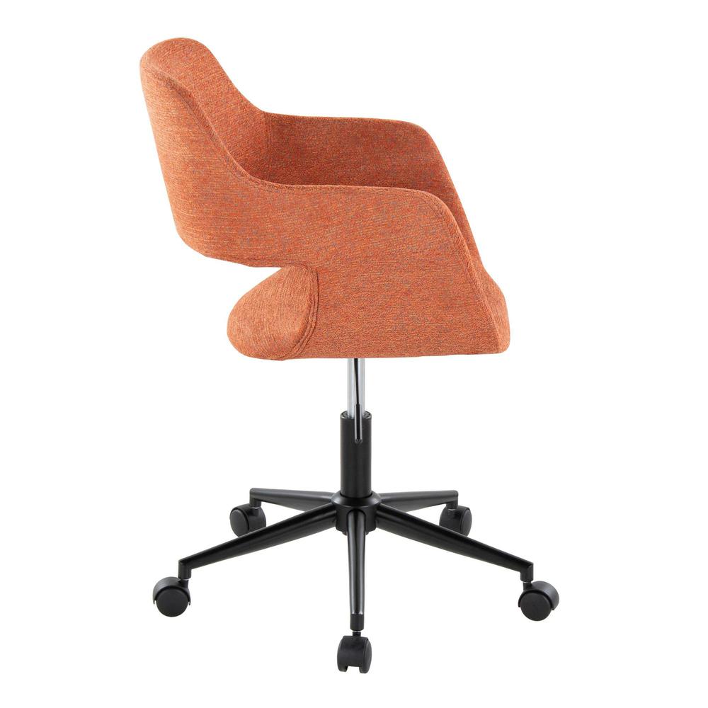 Black Metal, Orange Fabric Margarite Task Chair. Picture 2