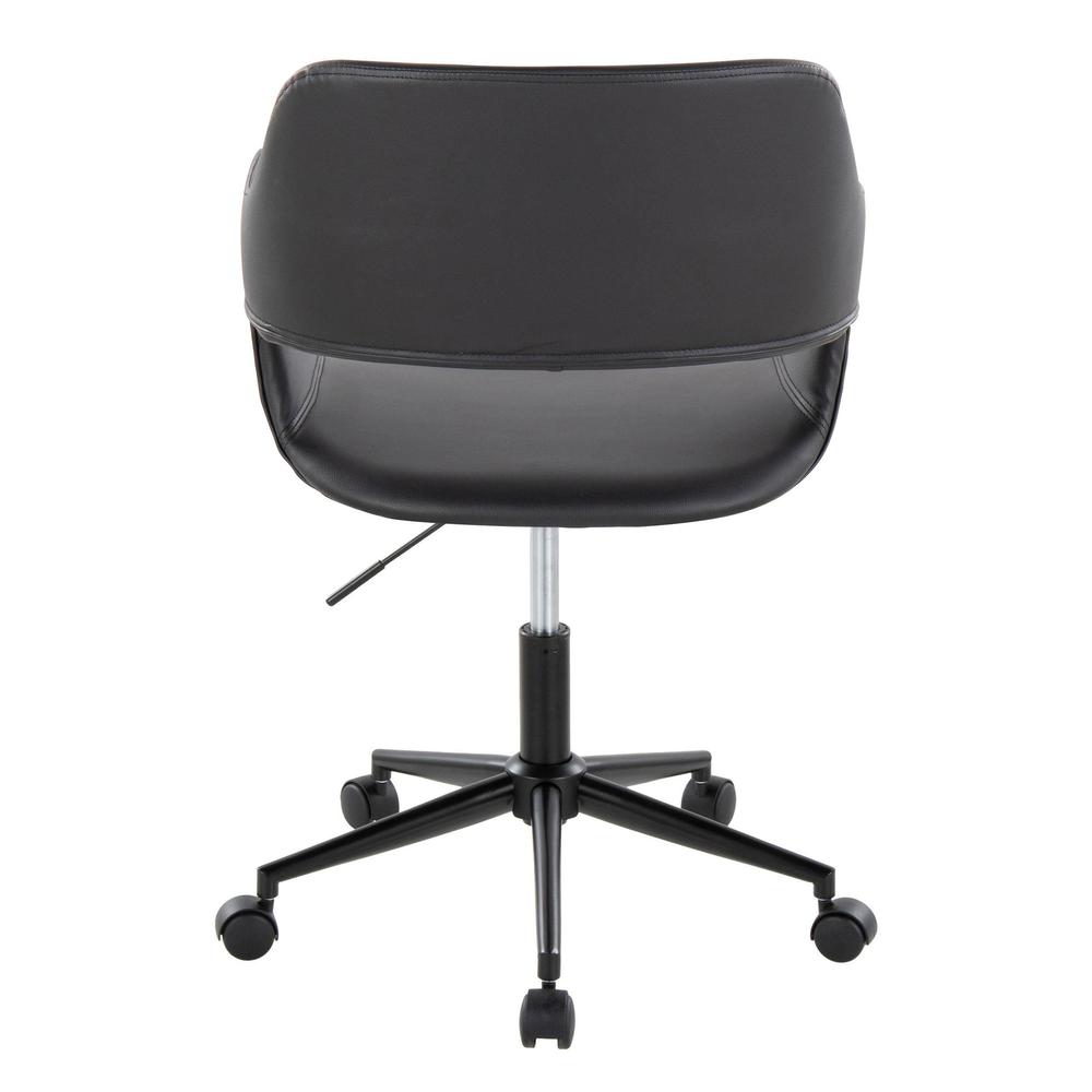 Black Metal, Black PU Margarite Task Chair. Picture 4