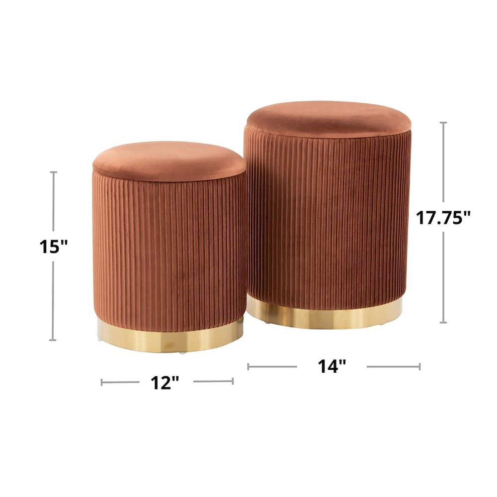 Marla Nesting Pleated Ottoman Set. Picture 16