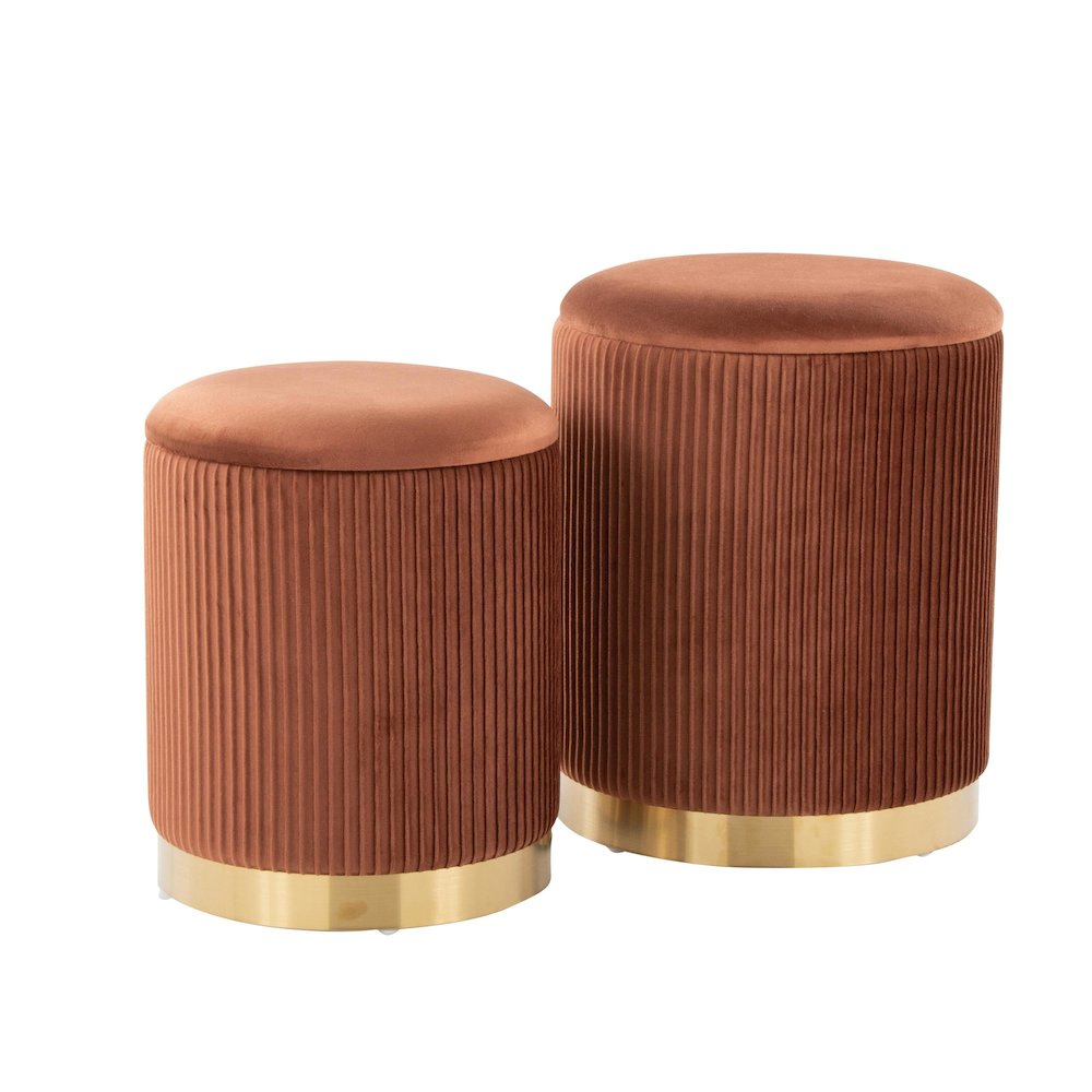Marla Nesting Pleated Ottoman Set. Picture 6