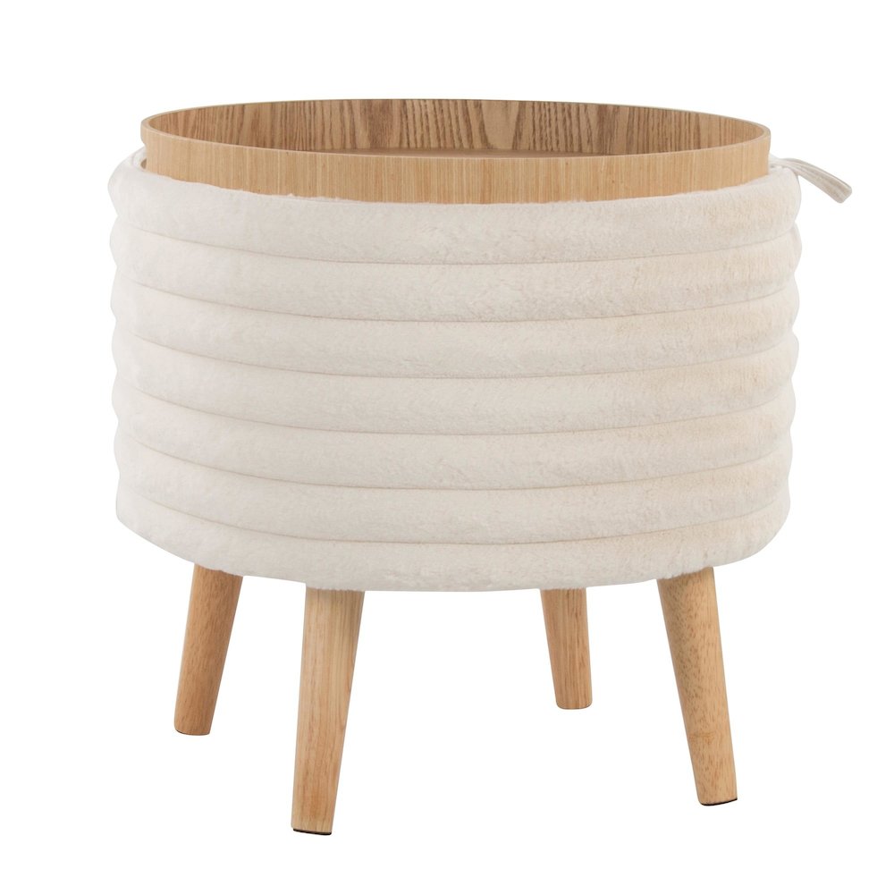 Tray Plush Storage Ottoman Set. Picture 7