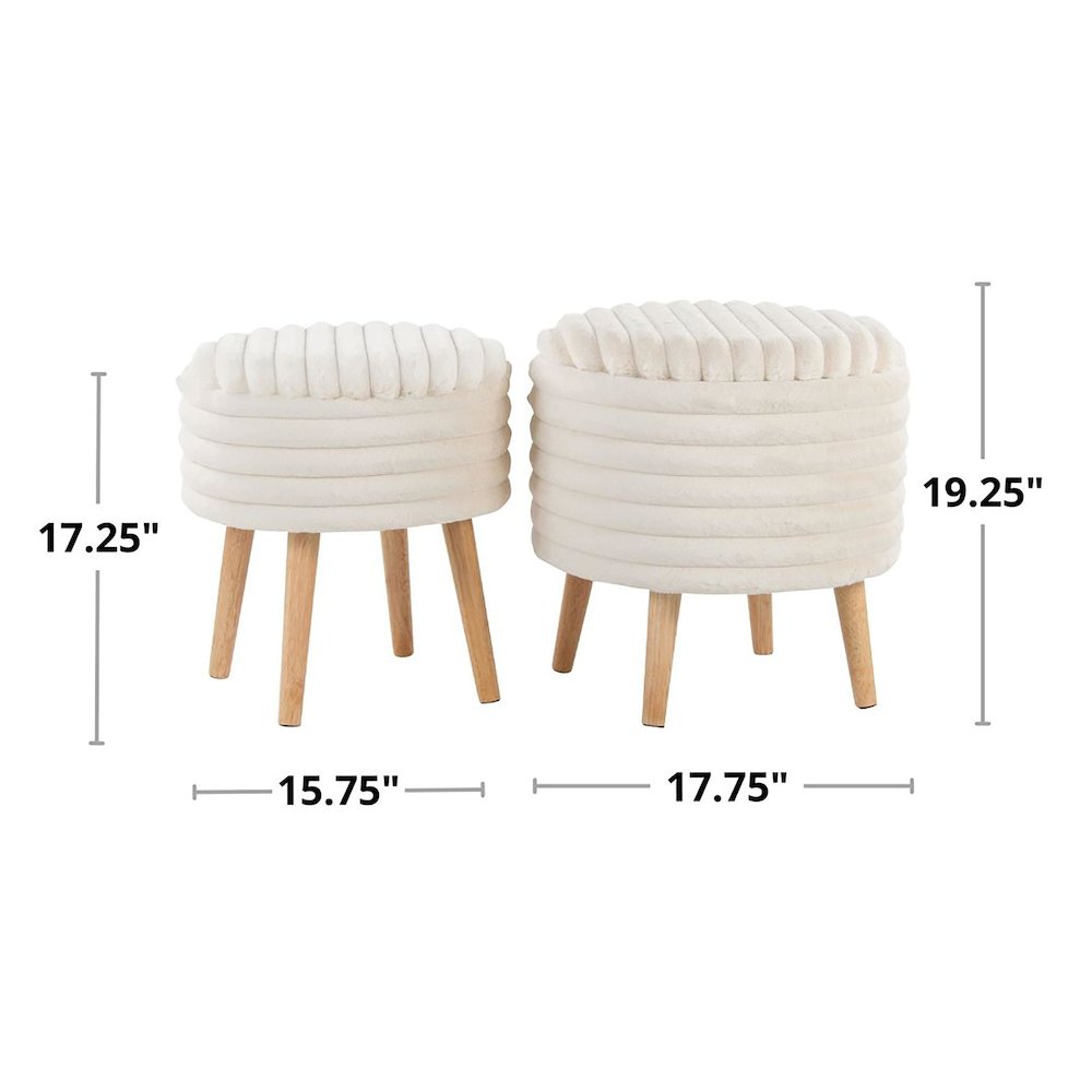 Tray Plush Storage Ottoman Set. Picture 14