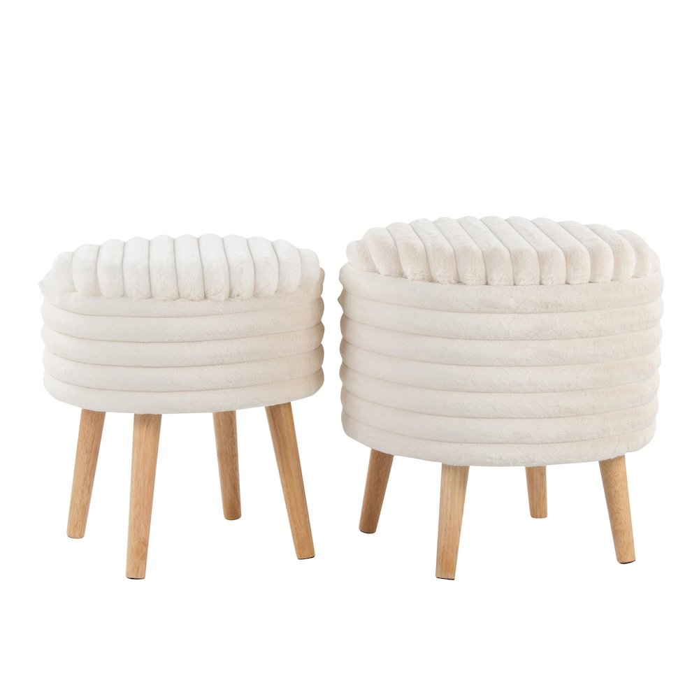 Tray Plush Storage Ottoman Set. Picture 1