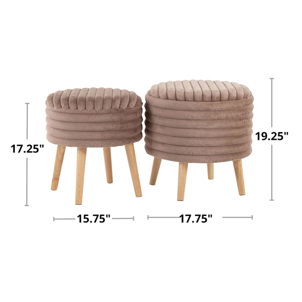 Tray Plush Storage Ottoman Set. Picture 14