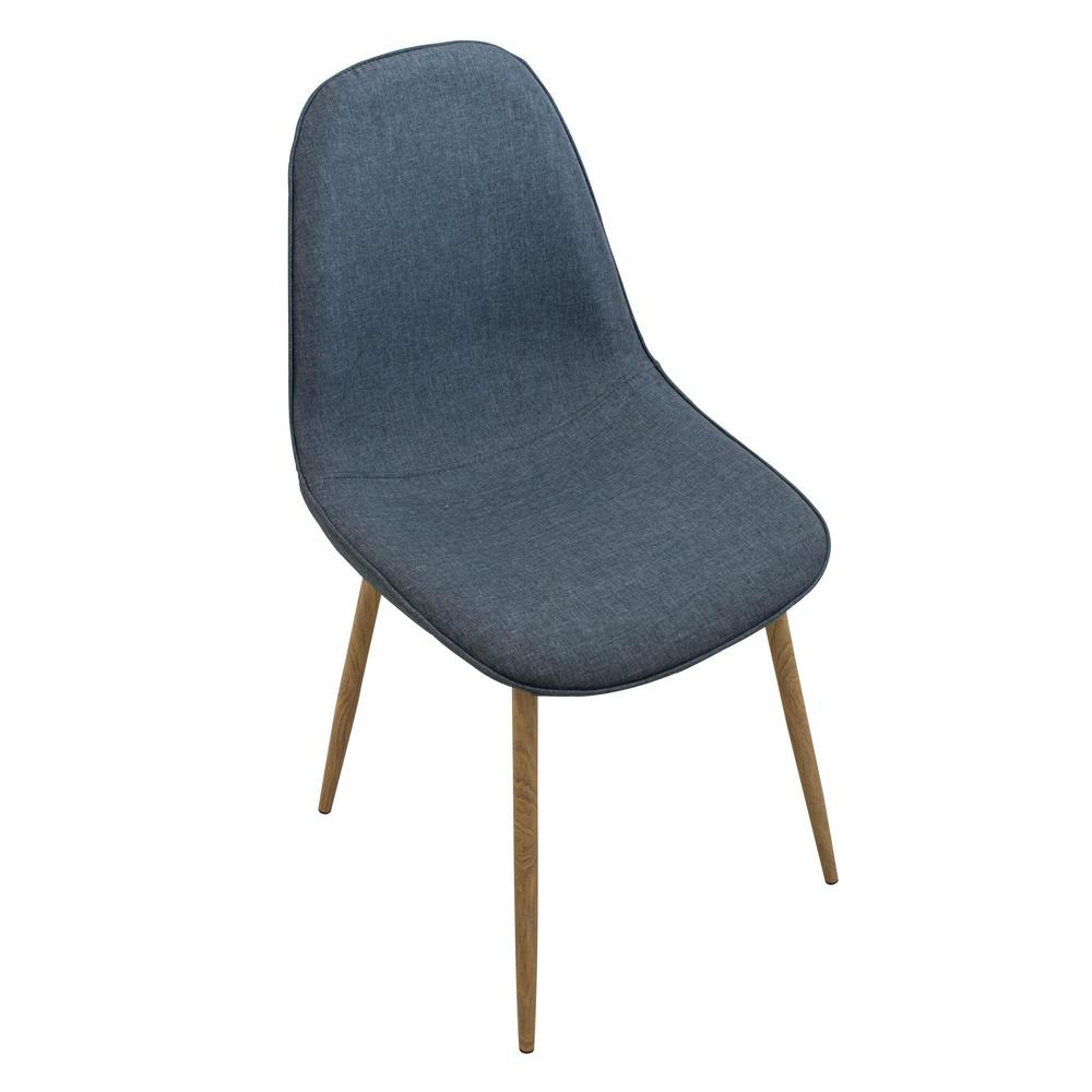 Walnut, Blue Pebble Dining Chair - Set of 2. Picture 7
