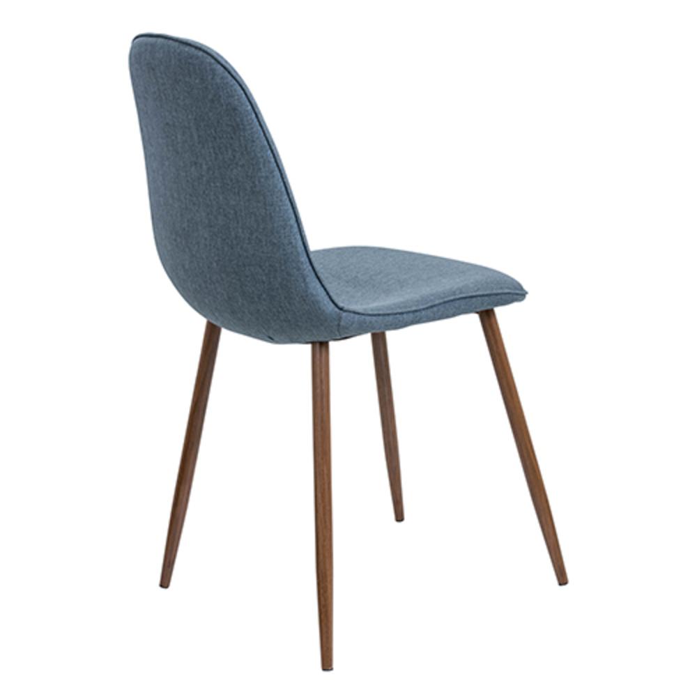 Walnut, Blue Pebble Dining Chair - Set of 2. Picture 4