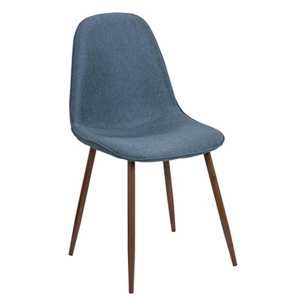Walnut, Blue Pebble Dining Chair - Set of 2. Picture 2