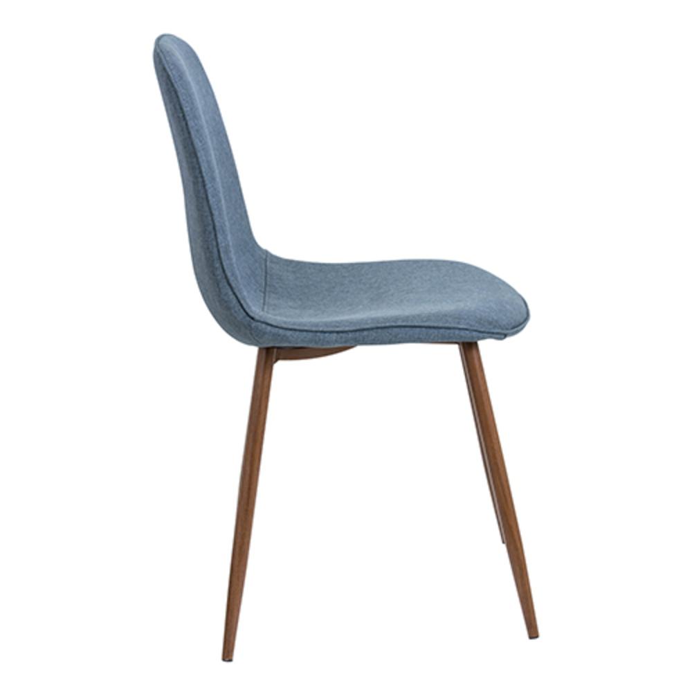 Walnut, Blue Pebble Dining Chair - Set of 2. Picture 3