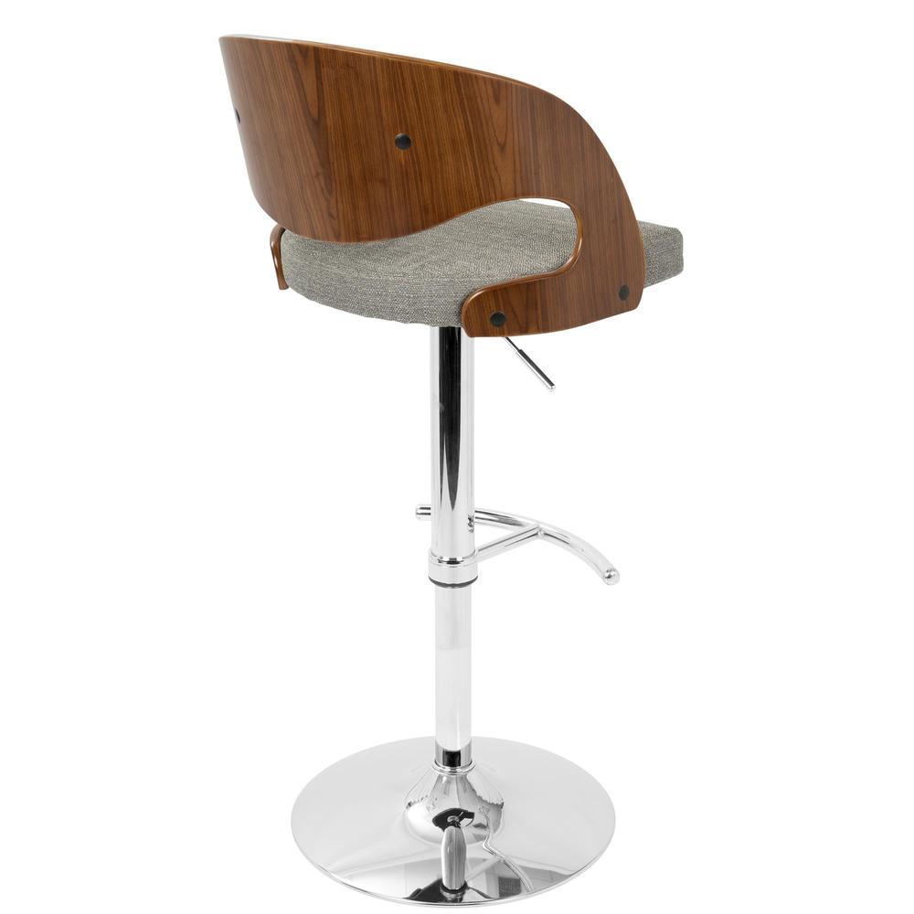 Walnut, Grey Pino Barstool. Picture 4