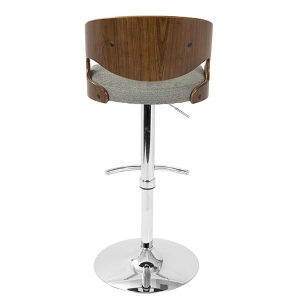 Walnut, Grey Pino Barstool. Picture 5