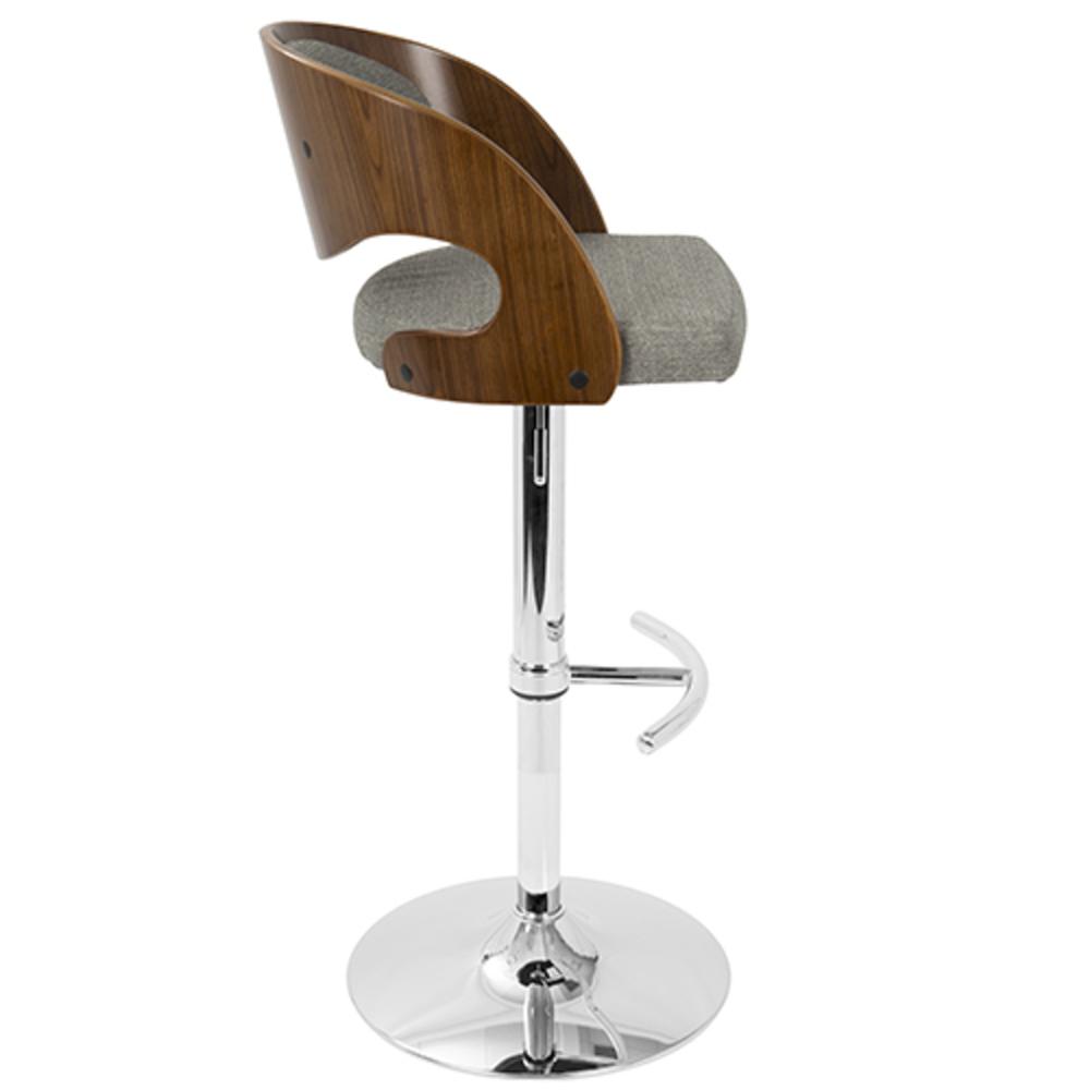 Walnut, Grey Pino Barstool. Picture 3