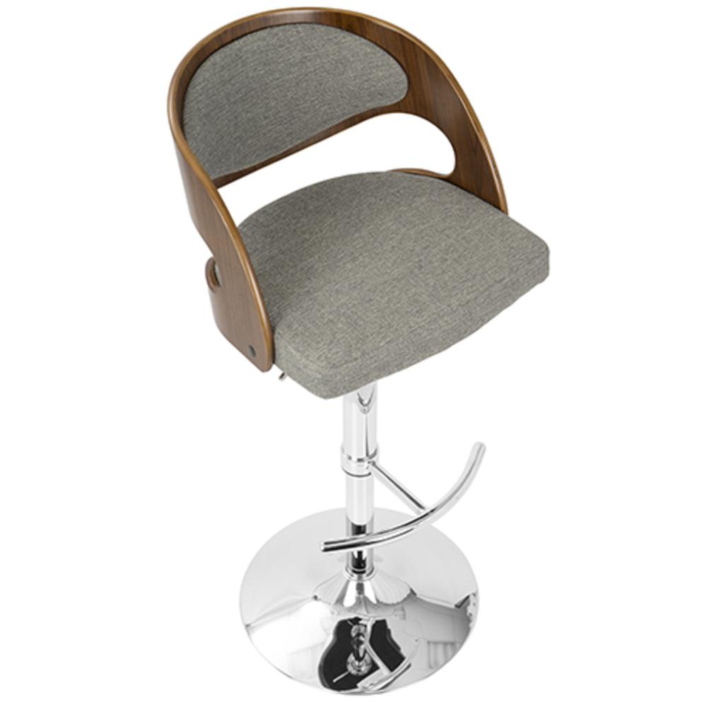 Walnut, Grey Pino Barstool. Picture 7