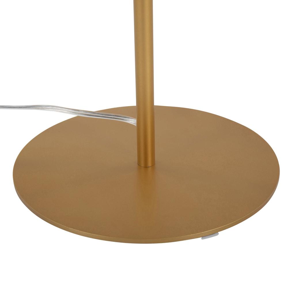 Gold Metal, White Shade Rhonda Floor Lamp. Picture 8