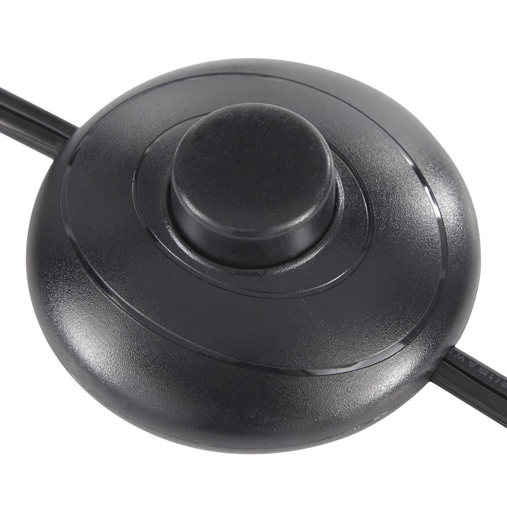 Walnut Wood, Black Metal, Black Linen Robyn Floor Lamp. Picture 10
