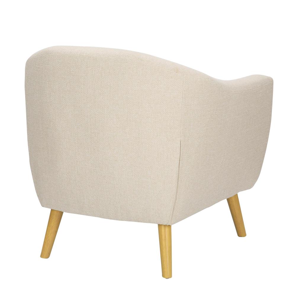 Natural Wood, Cream Fabric Rockwell Chair. Picture 3