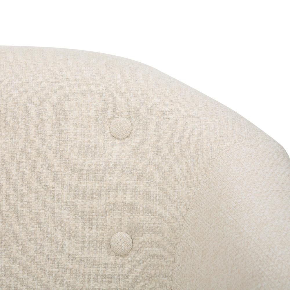 Natural Wood, Cream Fabric Rockwell Chair. Picture 6
