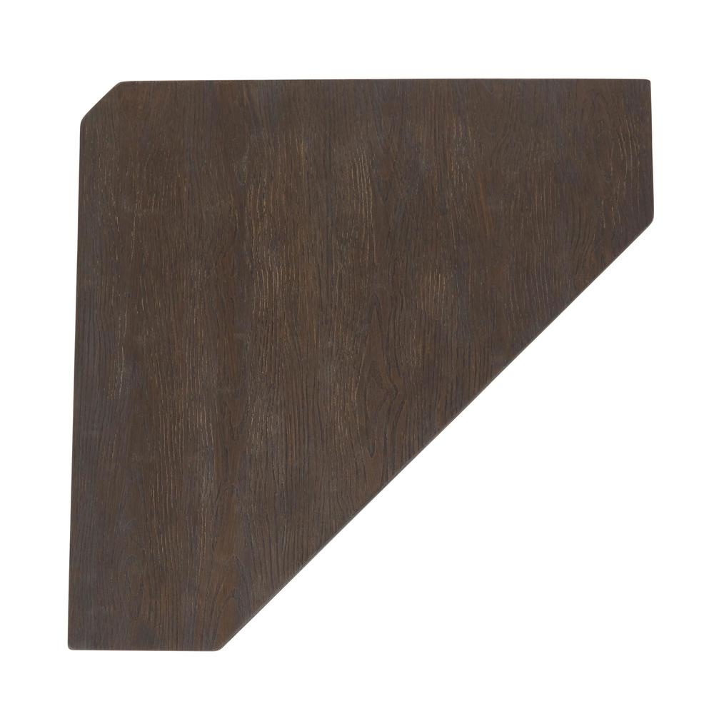 Black Metal, Espresso Bamboo Roman Corner Desk. Picture 7