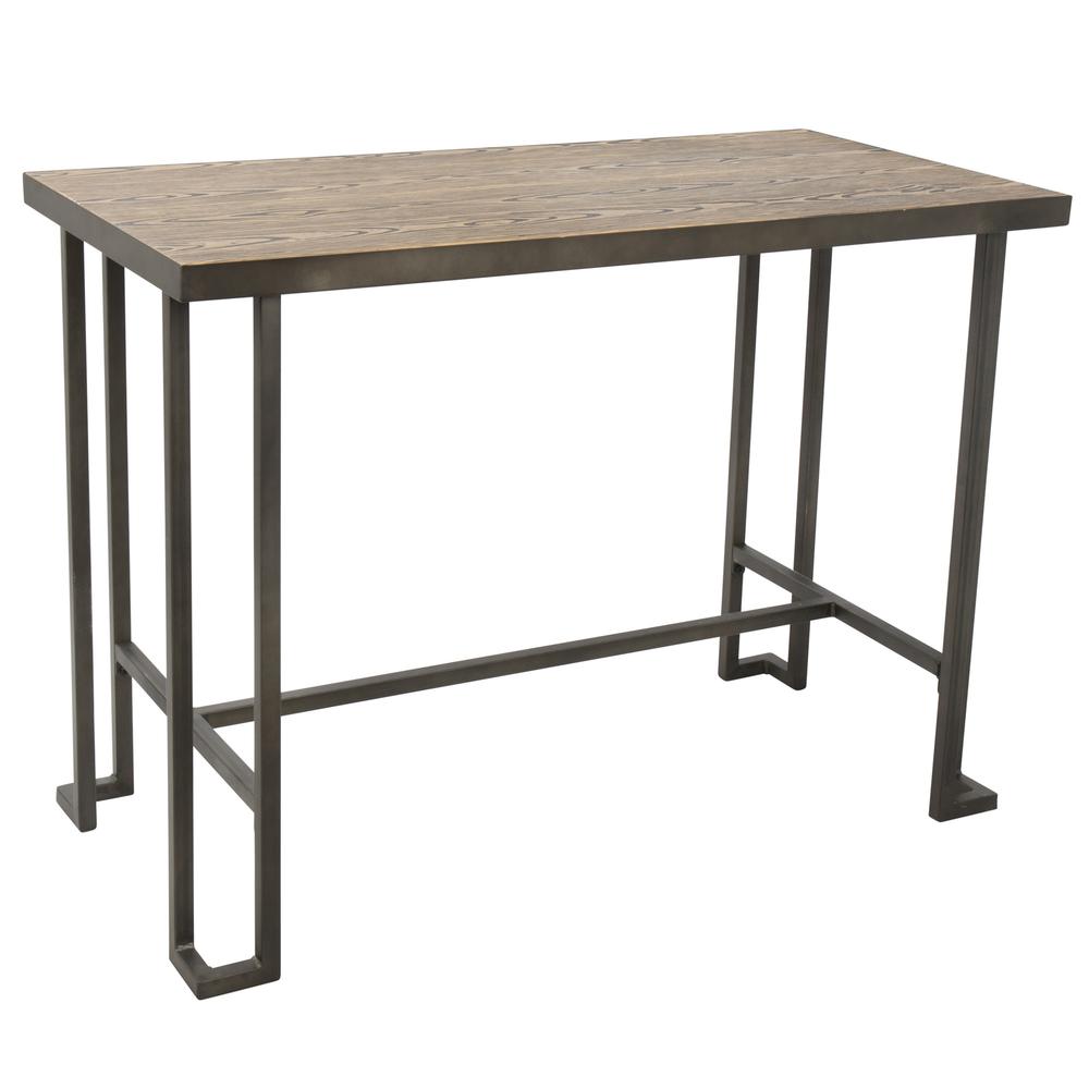 Antique, Brown Wood Roman Counter Table. Picture 1
