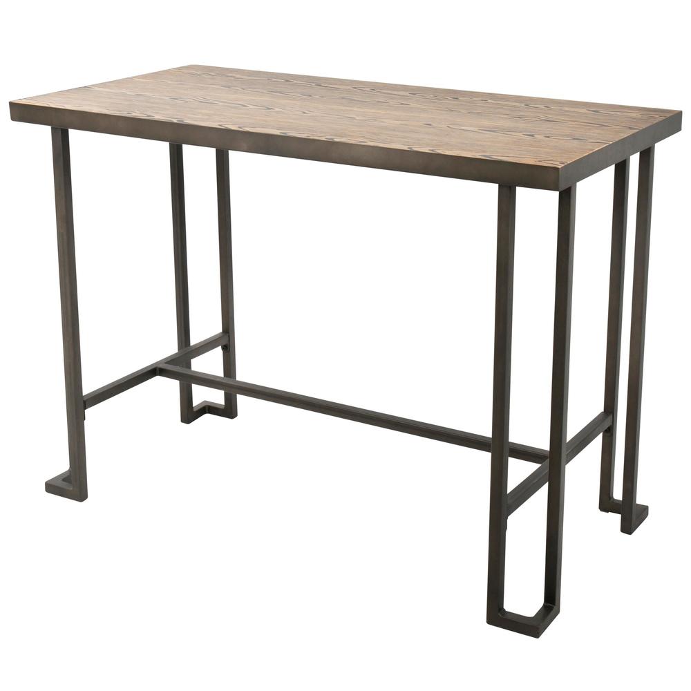 Antique, Brown Wood Roman Counter Table. Picture 3