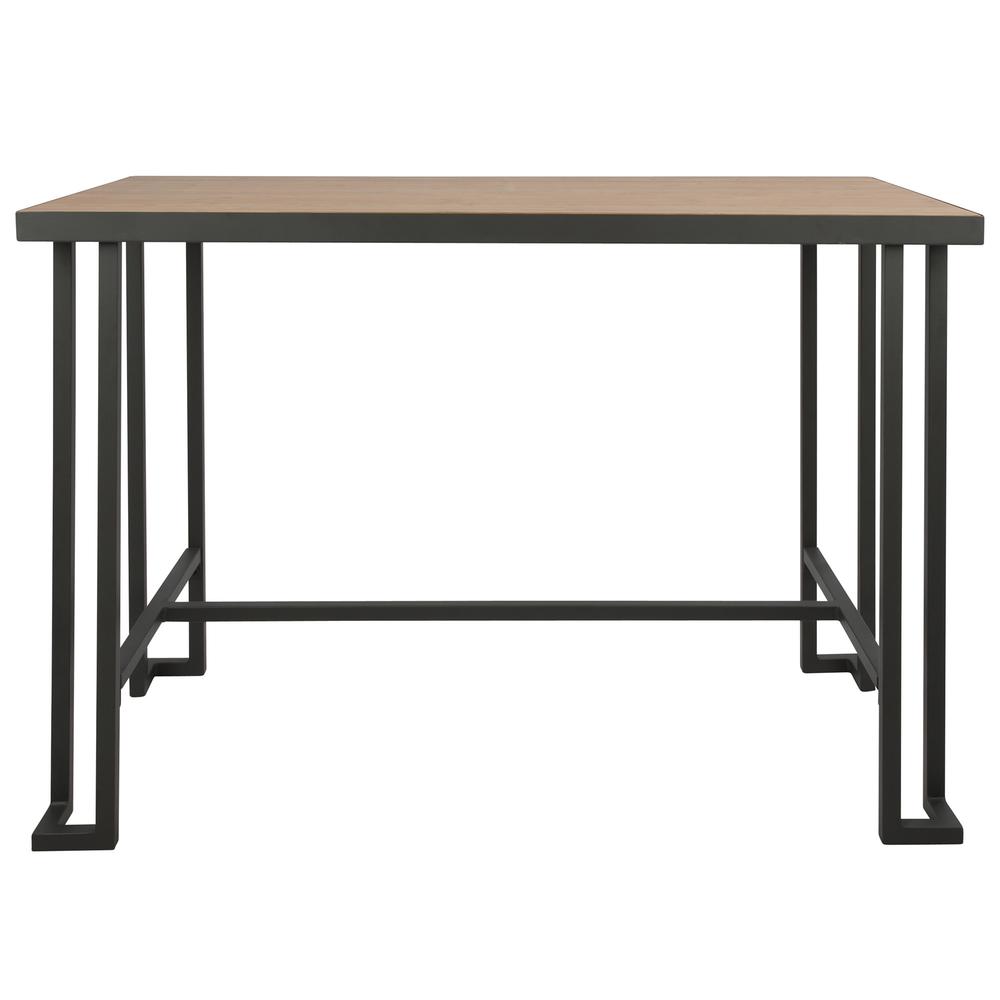Roman Industrial Counter Table in Grey and Natural. Picture 4