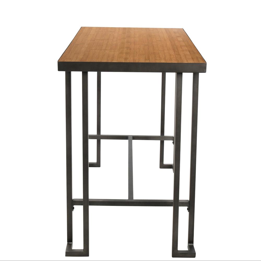 Roman Industrial Counter Table in Grey and Natural. Picture 2