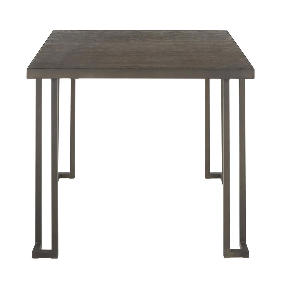 Antique Metal, Espresso Bamboo Roman Dinette Table. Picture 2