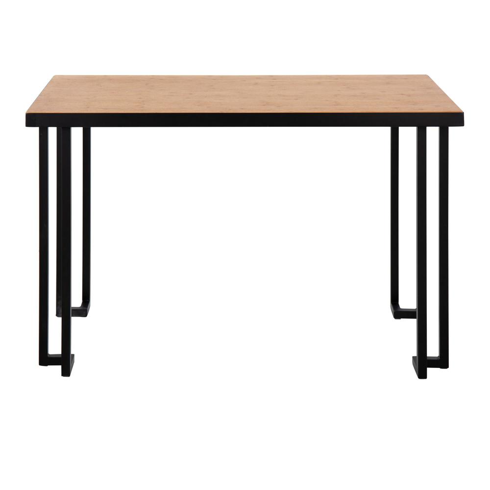 Black Steel, Natural Wood Roman Desk. Picture 4