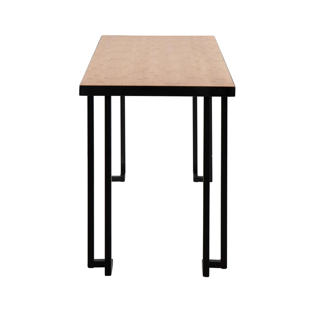 Black Steel, Natural Wood Roman Desk. Picture 2