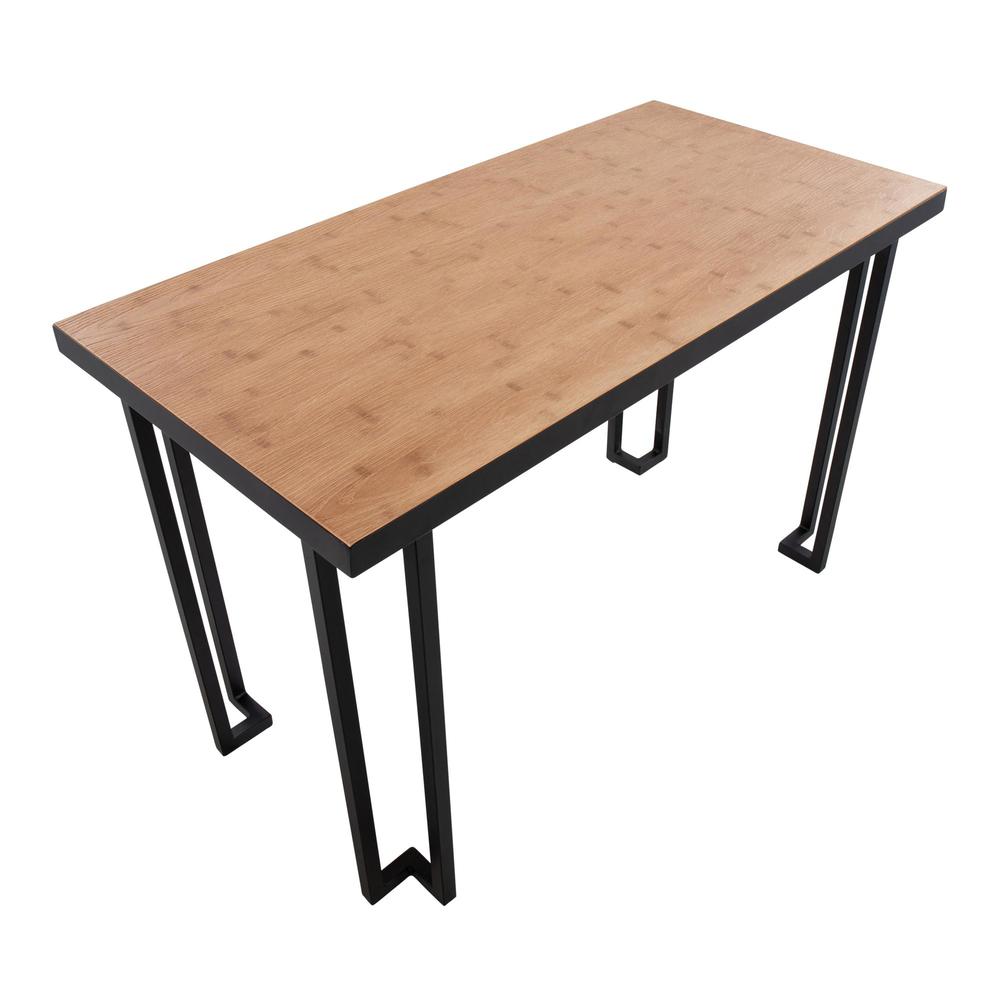 Black Steel, Natural Wood Roman Desk. Picture 6