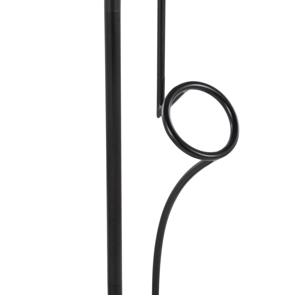 Black Steel, White Linen Shadow Floor Lamp. Picture 7