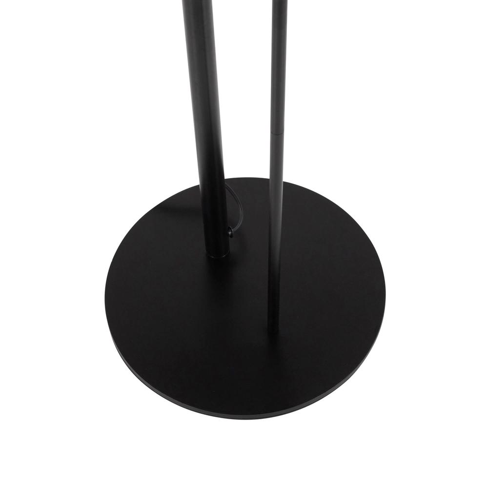 Black Steel, White Linen Shadow Floor Lamp. Picture 8